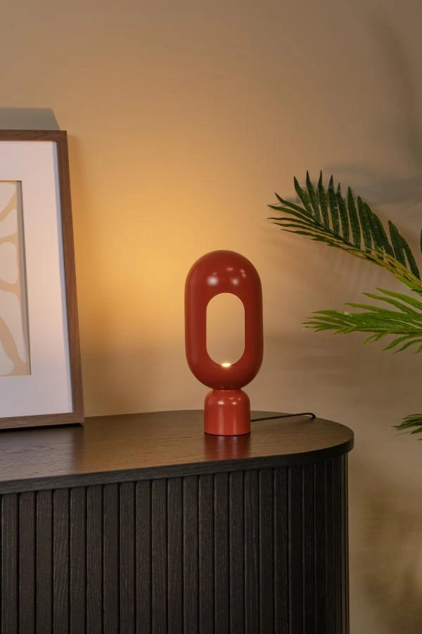 Lucide BARRIS - Lampe de table - 1xE27 - Terre cuite - ambiance 1